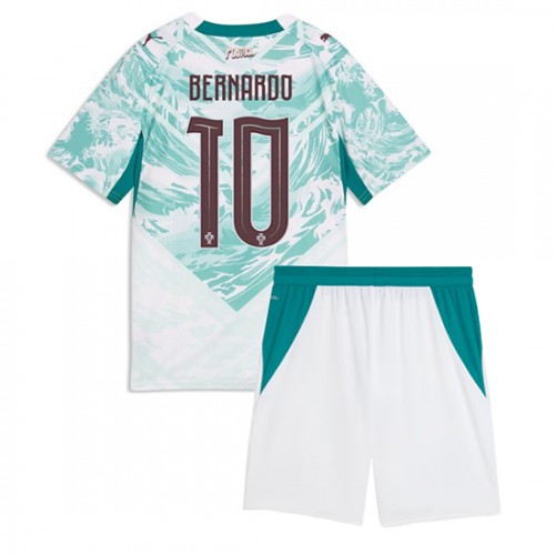 Portugali Bernardo Silva #10 Vieraspaita Lapsille MM-kisat 2026 Lyhythihainen (+ Lyhyet housut)